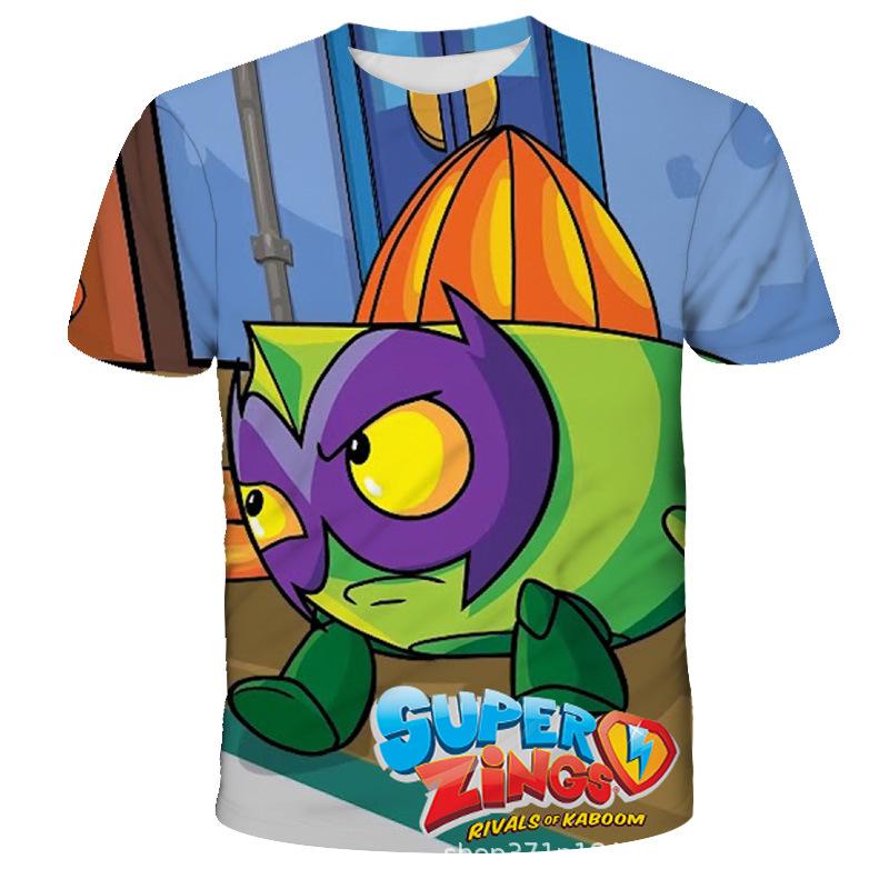 Cartoon Animation Printed Children's Clothing Top Fashionable Comfortable Short-sleeved Casual T-Shirts Boys