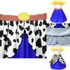 Cotton Princess Dress For Girls Alice Style Short Sleeve Lovely And Charming Ideal For 90-140cm Height