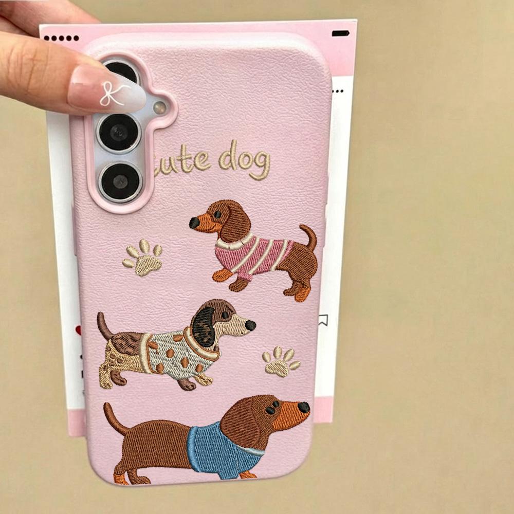 Cartoon Cat Phone Case For Samsung A56 A37 A57 A16 A17 A55 A36 A53 A35 A34 A06 A07 A26 S26 Ultra S25 FE S24 Leather Soft Cover