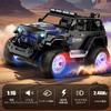 Scale RC Jeep Car for 4WD Creeper Scale RC Car with Lights Spraying Rechargeable 2 Battery Japanese Instruction A Great Gift for Kids and Adults alike