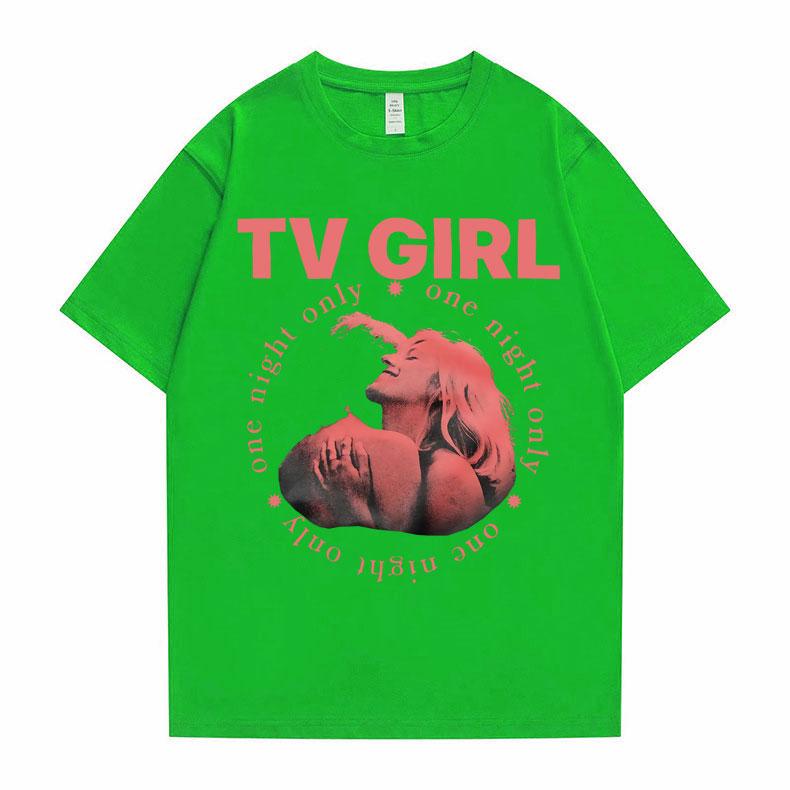 Cults TV Girl One Night Only Graphic Print T-shirt Unisex Vintage Tees Unisex Γυναικείο Casual Oversized T-shirt Unisex Βαμβακερό T-shirt