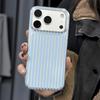 Blue Vertical Stripe Phone Case For Iphone 11 Pro Max 17 Air 16 15 14 Pro 13 12 11 15 Plus Transparent Silicone Soft Cover
