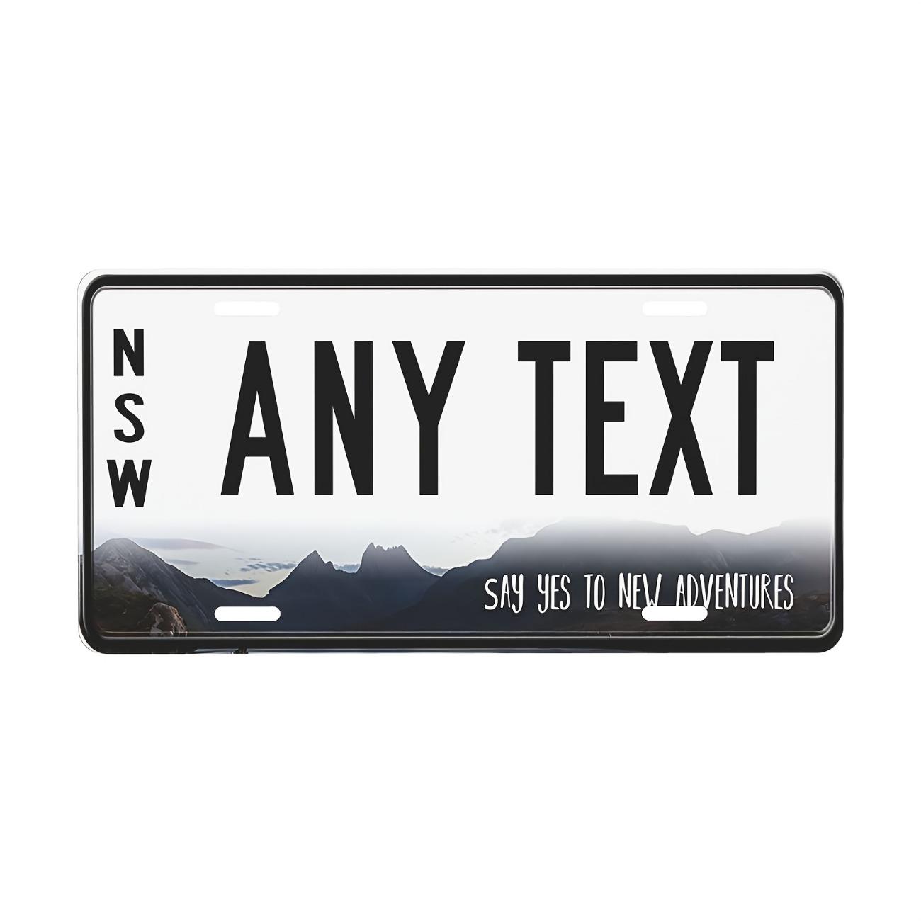 

Personalized Aluminum License Plate Australian Tasmania Home Decor Holiday Gift червоний