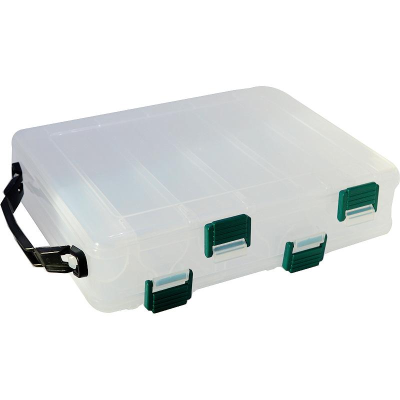 Handheld Double-sided Lure Box, Transparent Bait and Hook Storage Fishing Gear Box