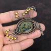 Copper Seraphinite Pendant Copper Wire Wrapped Pendant Dainty Gemstone Jewelry Handmade Bird Pendant Gift For Her Seraphinite Copper Jewelry