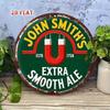 Retro Smooth Ale Beer Metal Round Wall Sign 7.87 Inch Vintage Tin Plate Aluminum Home Bar Decor