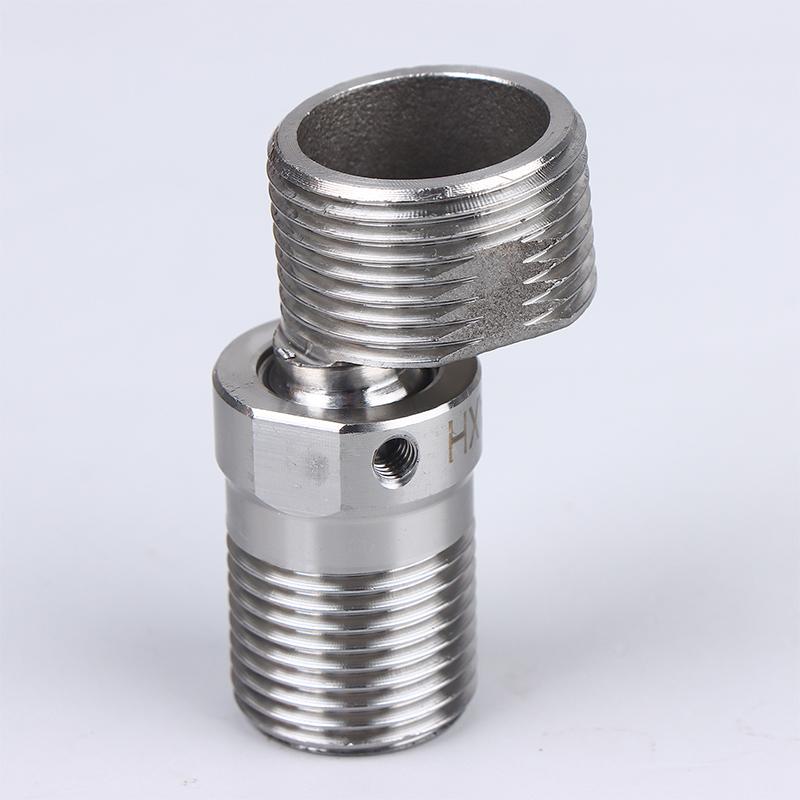 304 Edelstahl Winkel-Bogen-Fuß 360° Drehbar Winkelverstellung Exzenterschraube Eckwandmontage Duscharmatur Adapter