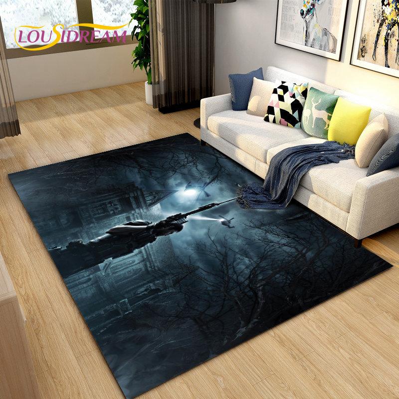 Resident Evil Game Gamer Area Rug Large,Carpet Rug for Living Room Bedroom Sofa Doormat Decoration,Kitchen Non-slip Floor Mat 3D