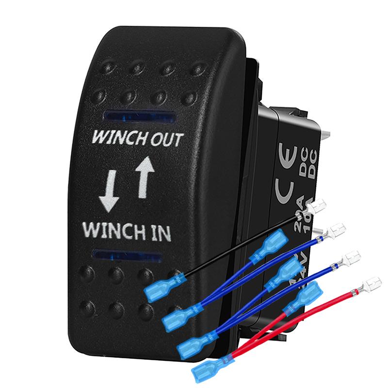12v/24v Blue Led Light 5 Pin On Off SPST Rocker Switch 7 Pin On Off On ARB Carling Style Car Boat Waterproof Pump Push Switch