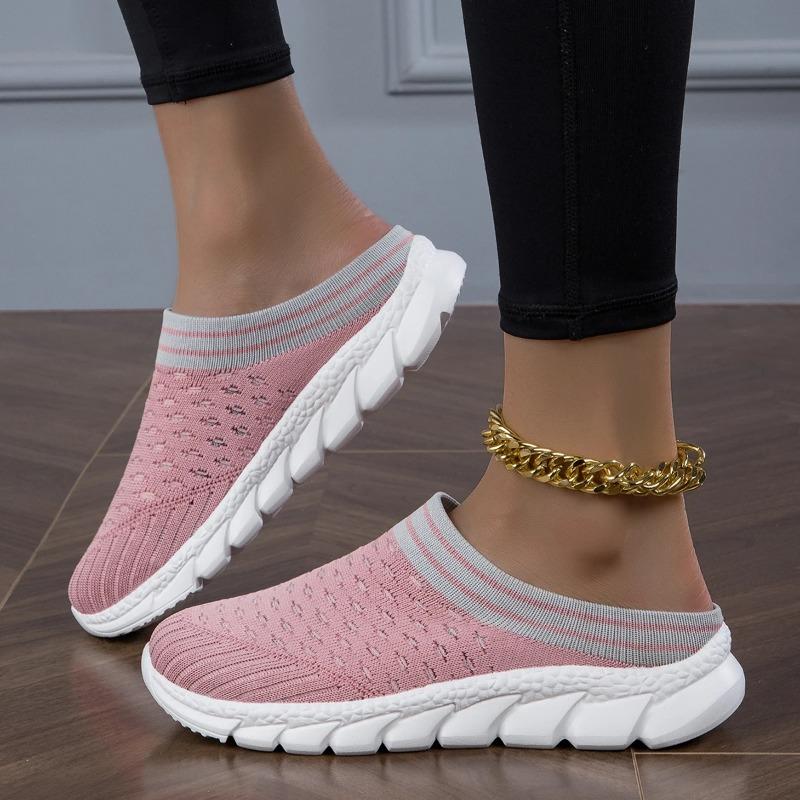 Minimalist Mesh Daily Beach Slippers 2024 New Flat Bottomed Sports Casual Color Blocking Women's Shoes Luxury Sandals Designer