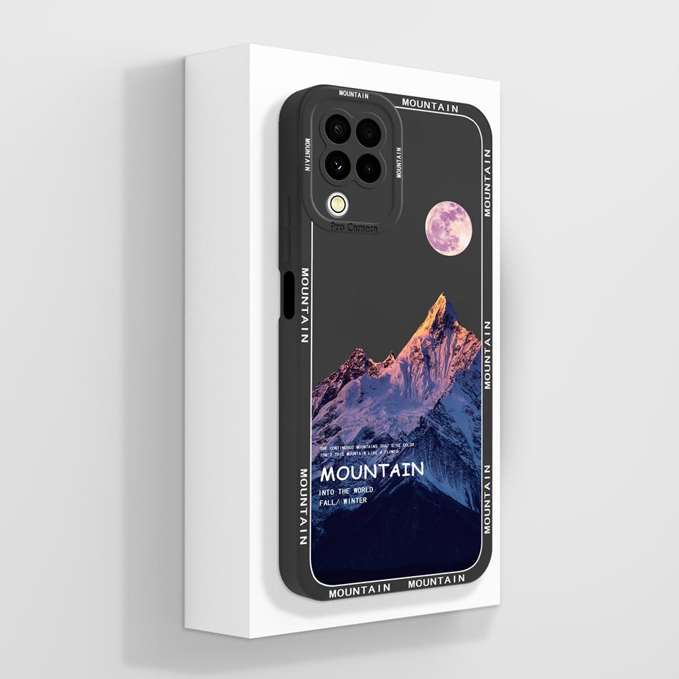 For Samsung M22 M32 A22 4G Case Cute Panda Soft Liquid Silicone Phone Back Cover For Galaxy M 22 32 A 22 Funda Camera Protectors