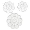 Plum Blossom Palette Set: Large, Medium, Small Dishes for Watercolor, Gouache, Oil, Acrylic & Chinese Painting – Ideal for Children & Students