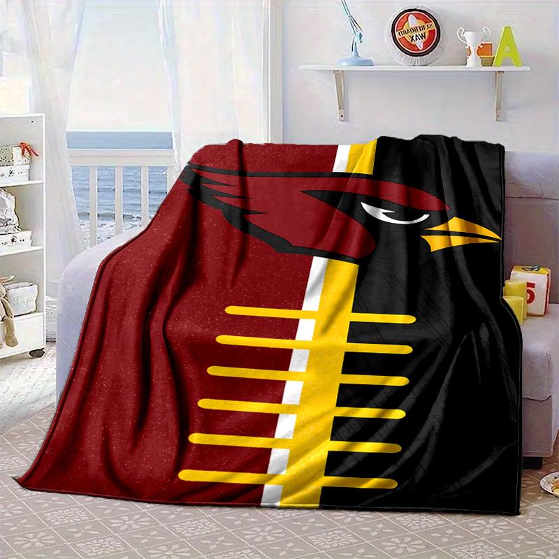 Arizona Cardinals Flag Portable Blanket/Soft Blanket Bedding Blanket Suitable for Travel Camping Living Rooms Offices Sofas Fan Gifts