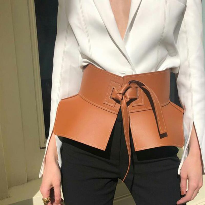 New Style Knot Wide Waistband Lace Up Bowknot Belt For Women Skirt Fashionable Decoration Tie Up Waist Versatile Accessory Belt