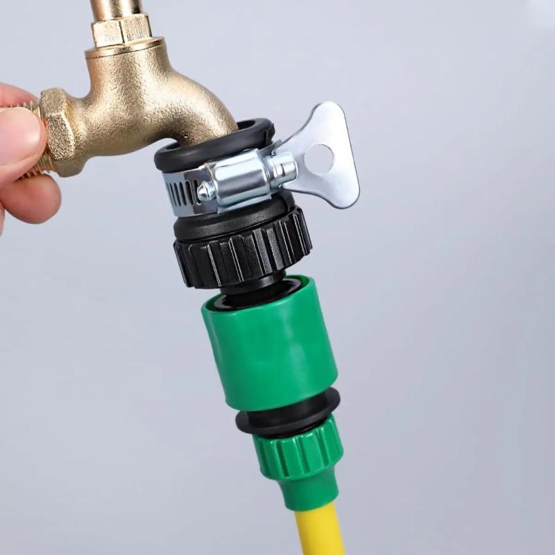 2 Pcs Durable Universal Water Faucet Adapter Plastic Hose Fitting Quick Connect Fitting Tap for Car Washing Garden Irrigation