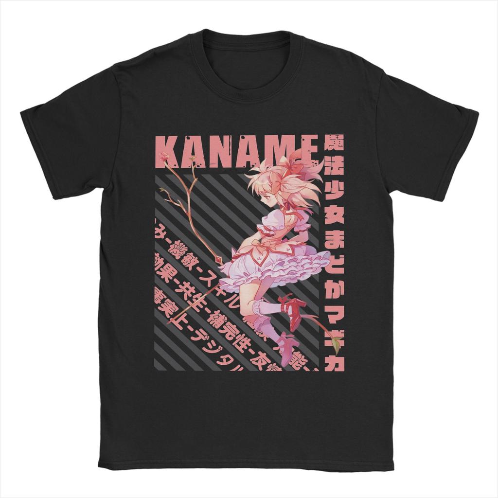 T-shirt Mahou Shoujo Homura Akemi Homme Col Rond Coton T-shirt Madoka Magica Anime Manches Courtes T-shirts Cadeau d'Anniversaire Vêtements