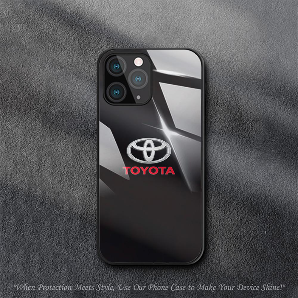 Toyotas Auto-Logo Hülle Für iPhone Samsung Galaxy Redmi Note S 17 16 15 14 13 20 24 25 54 Pro Max Ultra Fe Air Gehärtetes Glas Hülle