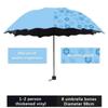 Red Leaf Portable Manual Folding Umbrella Flowering Umbrella In Water Black Glue Coated Light Weight UV Umbrella