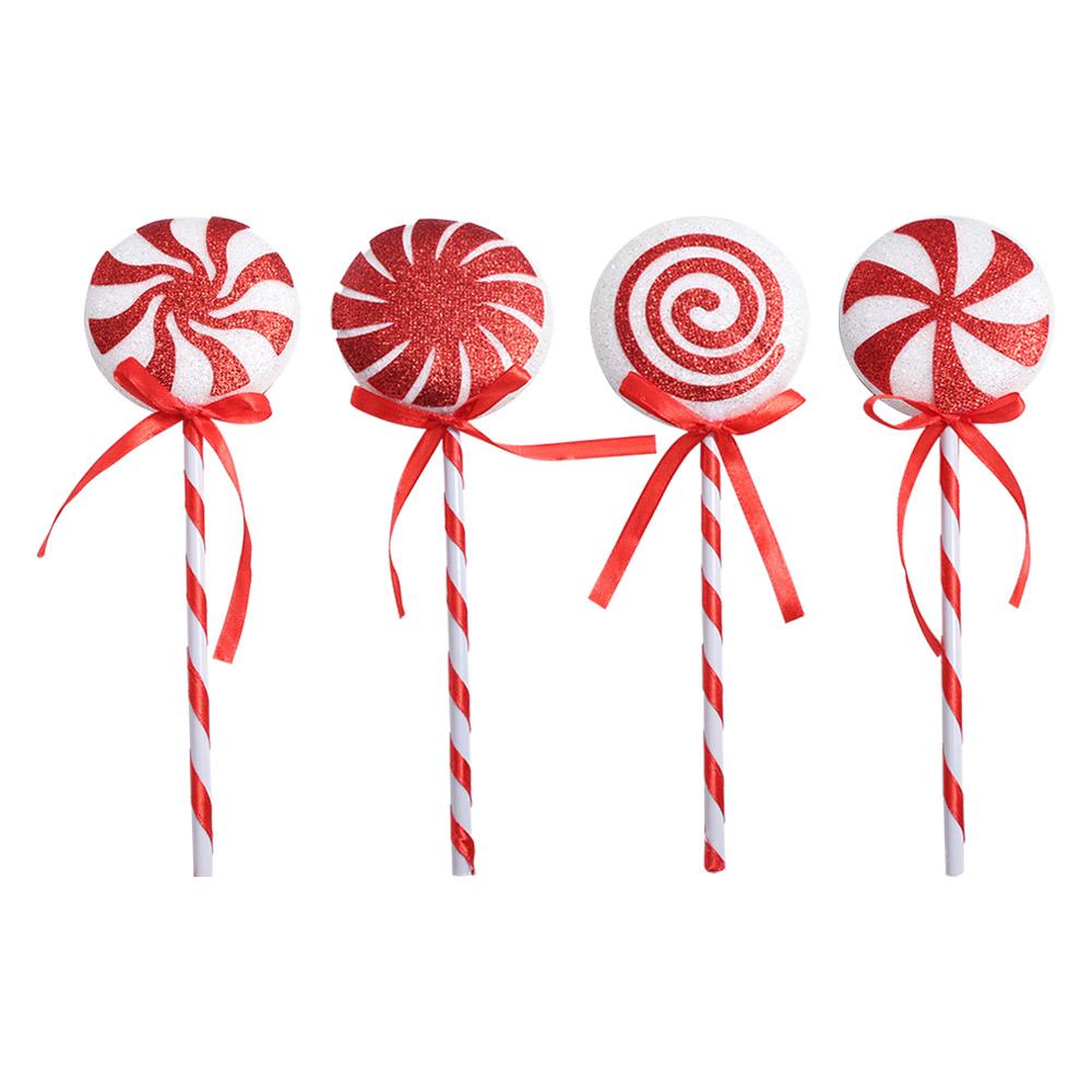 

Cartoon Christmas Lollipop Pendant Foam Xmas Candy Hanging Decor Winter Home Decor Style 2