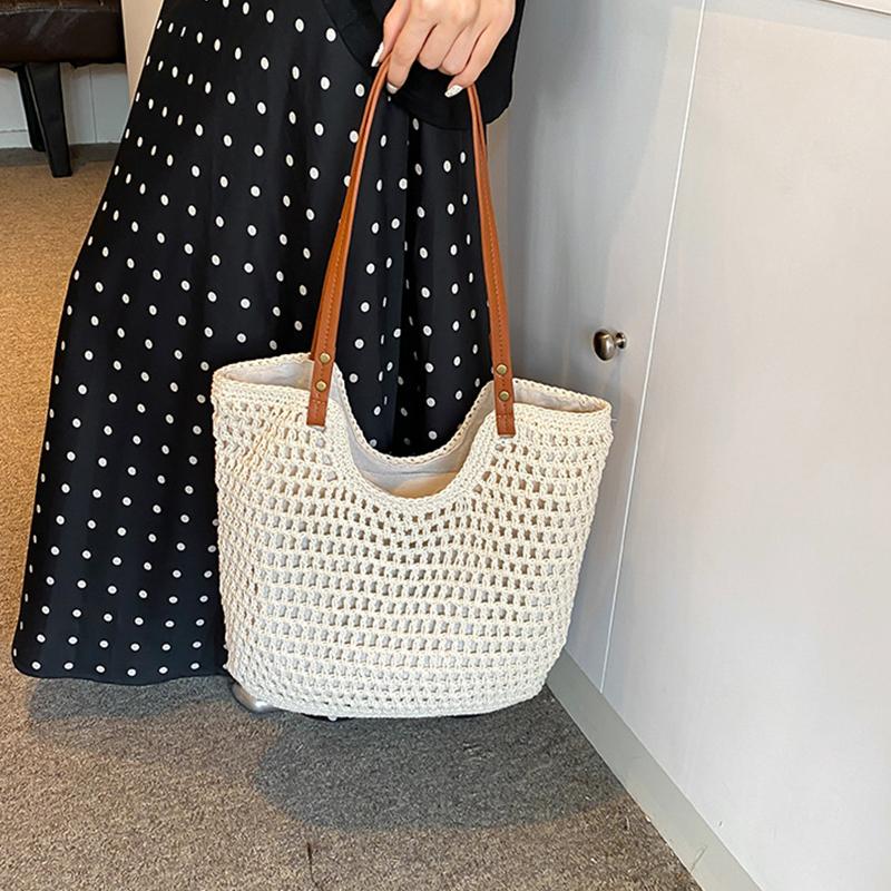 Beach Seaside Vacation Bag Women's Large Capacity Shoulder Bag New Versatile Fashion Shopper Handbag