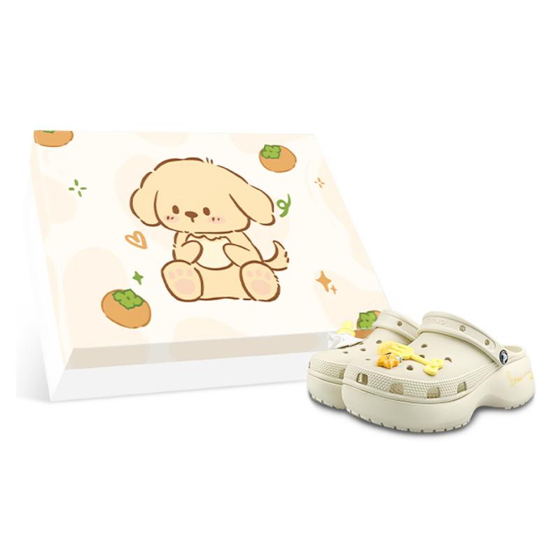 

Crocs Classic Platform Clog EVA Gift Box MM Dream Builder Melted Ice Cream Hand-Painted Hole Shoes Women 39-40 белый