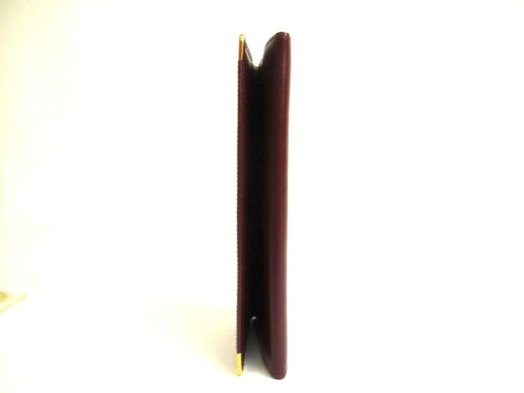 Authentic Cartier Must de Cartier Bordeaux Leather Bifold Long Wallet #a852  Refurbished