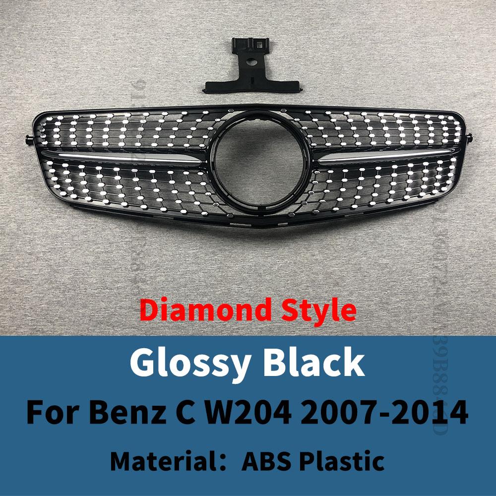 Diamond Style Front Bumper Grille Racing Grill Styling Facelift For Mercedes Benz C W204 C43 2007-2014 C300 C200 C250 C350 C180