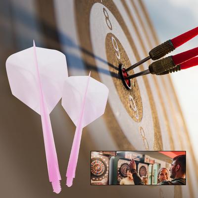 6 Stück Integrierte Dartschäfte und Flights Standardform Integrierte Dart-Flights und Schäfte Fallschutz Dartzubehör-Set