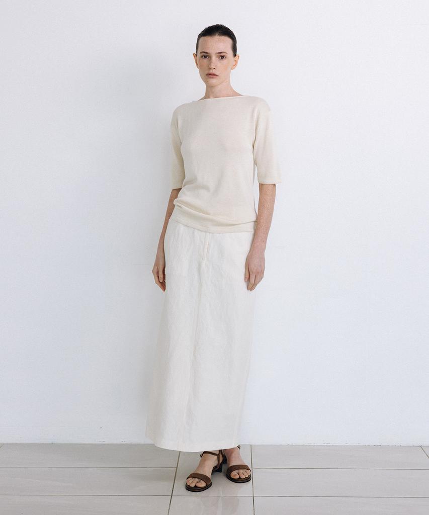 Beullaengkeulumumeon Boat Neck Half Knit_Ivory