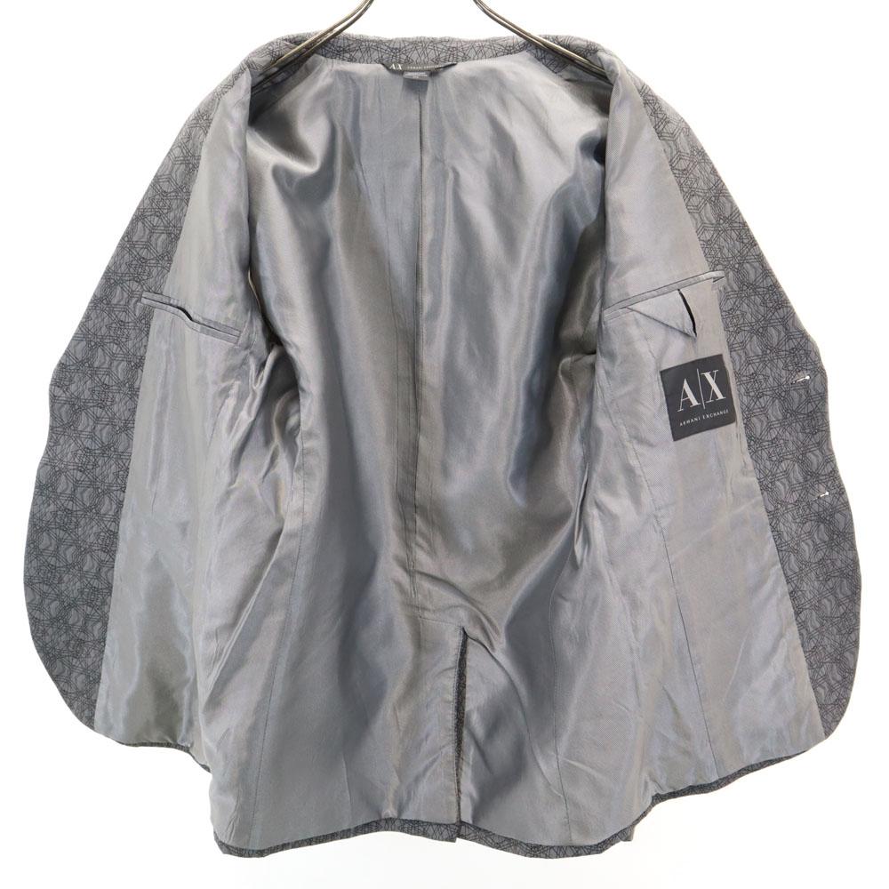 ARMANI EXCHANGE Geometric pattern tailored jacket M gray blazer Men's Used
