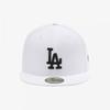 New Era Mlb La Dodgers Podstawowa czapka Fitted Optic White 15131700