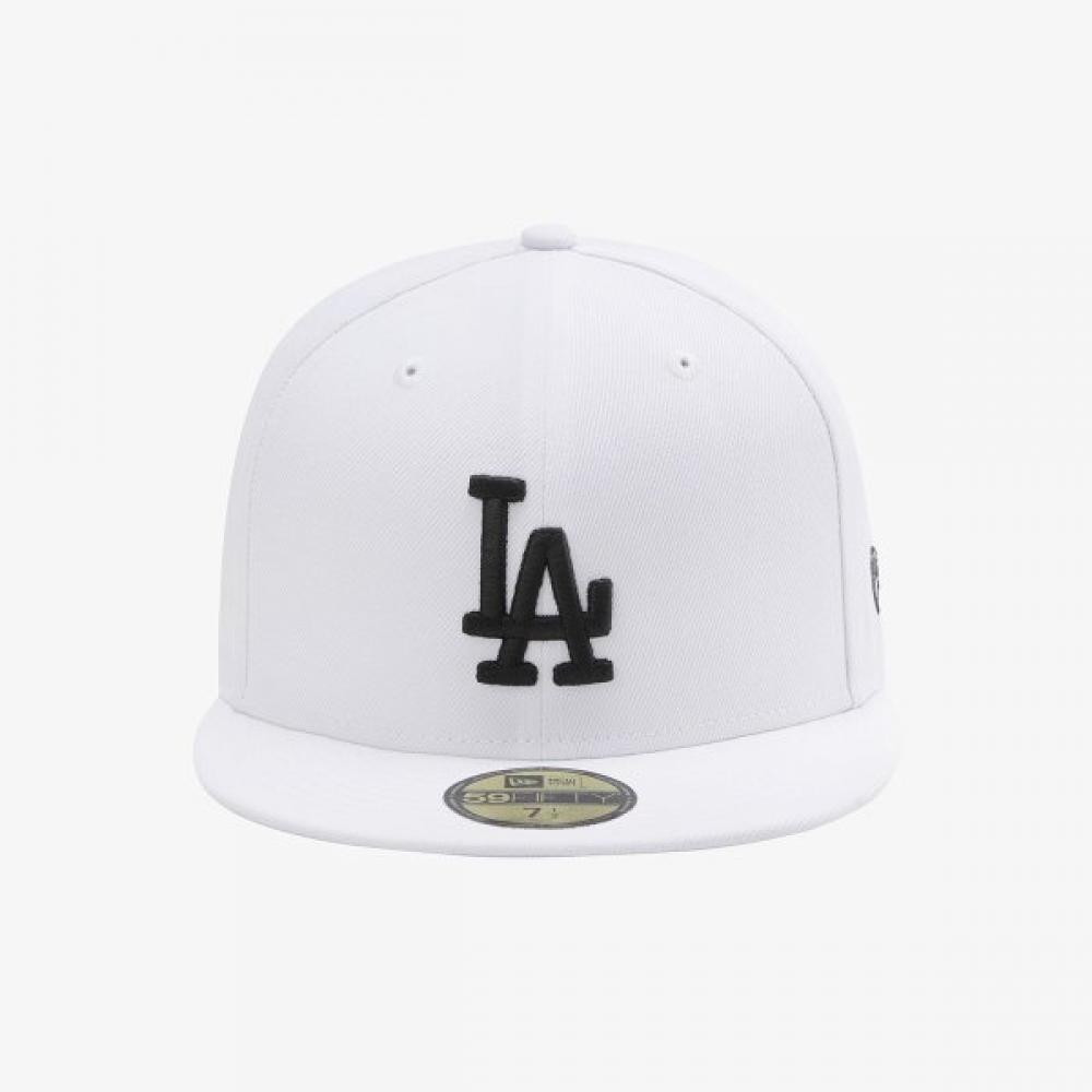 New Era Mlb La Dodgers Podstawowa czapka Fitted Optic White 15131700