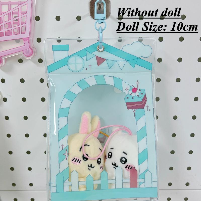 

Colorful House PVC Doll Storage Bags for 10cm Doll Original Design Girls Toys Display Bags Transparent Storage Bag Friends Gifts