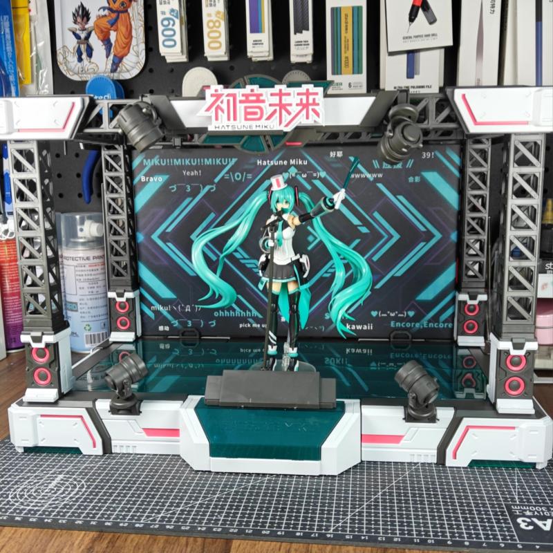 Genuine Hatsune Miku Sing To The Future Action Figure Limited Edition Assembled Model Action Doll With Lights Collect Toy Models
