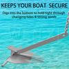 Danforth Anchor Set 6KG Anchor Weight Includes 100ft Fixed Rope/8ft Chain Marine Anchor for Sand, Gravel, and Silt Seabeds
