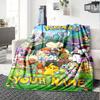 Name Custom Pocket Monster Print Flannel Blanket High Quality Warm Comfortable Cover for All Seasons Perfect for Gifts Home Decor