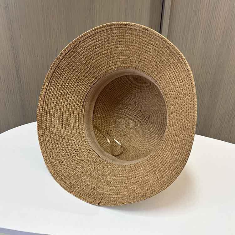 Straw Hat Women Spring and Summer Dome Sunshade Top Hat Sunscreen Sun Hat Fashion Streamer Beach Hat