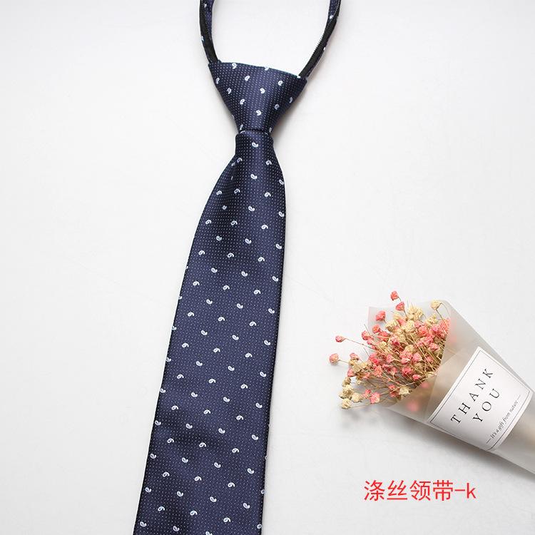 Hot-Selling Formal 8Cm Business Tie, Men'S Zipper Lazy Tie, Small Flower Cashew Nut Ideas, A Variety Of Colors