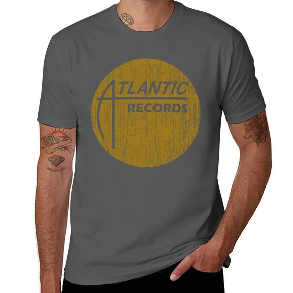 Atlantic Records T-Shirt übergroß Herrenkleidung Anime-Sachen Shirts Grafik-T-Shirt Herren
