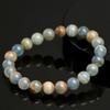 Hongchu Crystal Natural Blue Luxorite Calcite Round Bead Bracelet Blue and yellow calcite bracelet