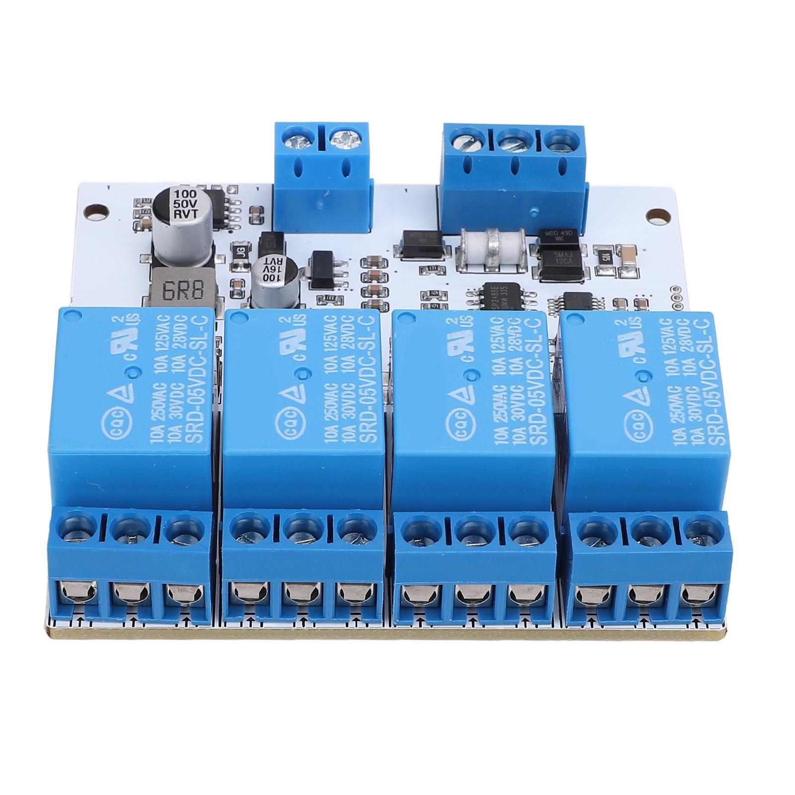 

Relay Module 9600bps Automatic Adjustment Switching Circuit 4 Channel Relay Module Board with