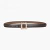 New Women's Belt Inlaid with Crystal Diamond Square Buckle Decorative Strap Versatile Women's Genuine Leather Smooth Buckle Belt