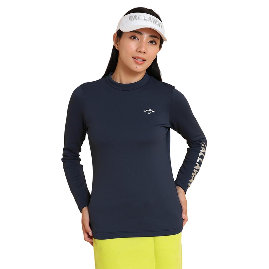 Callaway Long Sleeve Mock Neck Shirt Warm and Abrasion Golf Underwear C24233204 M Women's (Karuishi Resistant) / / 1120_Navy