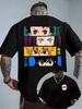 Demon Slayer Halloween Joint T-shirt Summer Unisex Loose and Breathable Cotton T-shirt Top