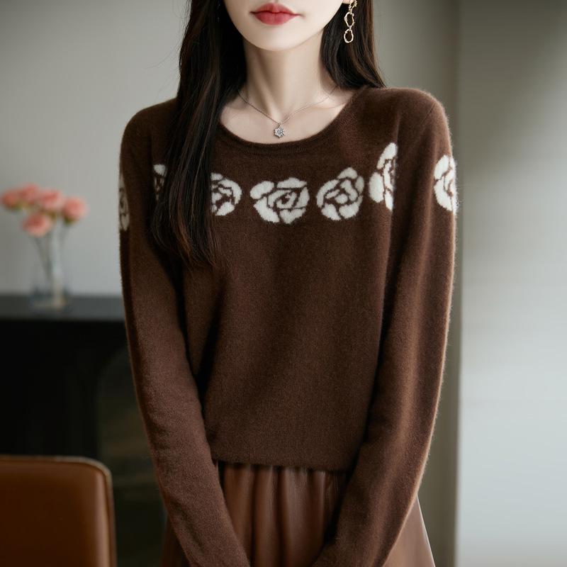 2025 Spring Floral Knit Sweater - Slimming, Comfortable, Stylish Base Layer