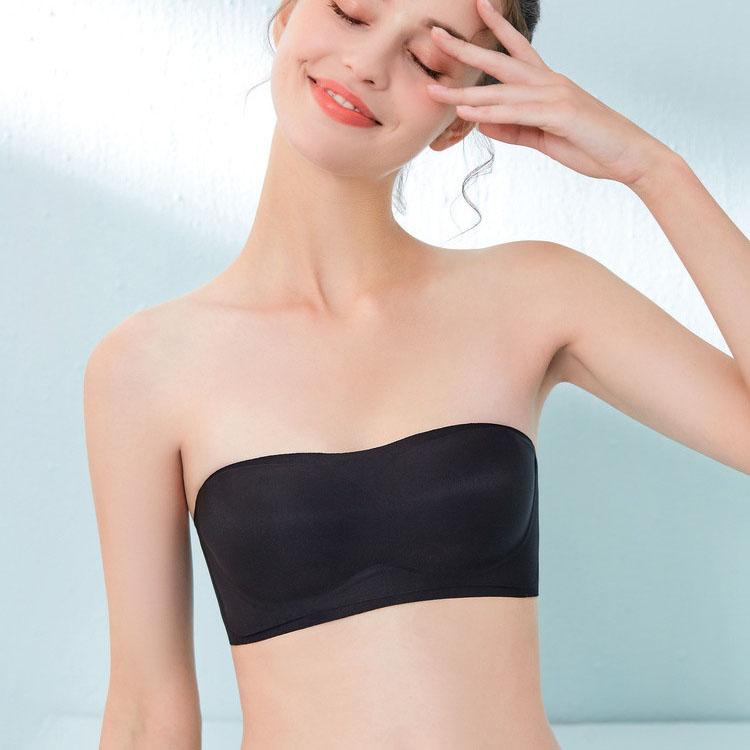 Podprsenka bez ramínek Dámské bezešvé spodní prádlo Želé omotané kolem hrudníku, aby se zabránilo odhalení a protiskluzová neviditelná podprsenka