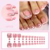French Simple Style Full Drill Toe Nail Stickers with Wearable Design for Party Wedding Everyday Use