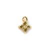 5 Piece Brass & Cubic Zirconia Mini Charms 18K Gold Plated Flower Micro Pave Pendants For DIY Necklace Jewelry Making 8mm x 6mm