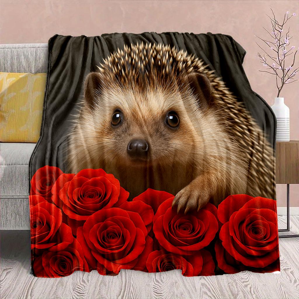 1 шт. Фланелева ковдра з мультяшним принтом, Висока якість, Зручна для всіх сезонів, Декор для дому, Тепло та затишок, Ідеальний подарунок на Різдво, День народження