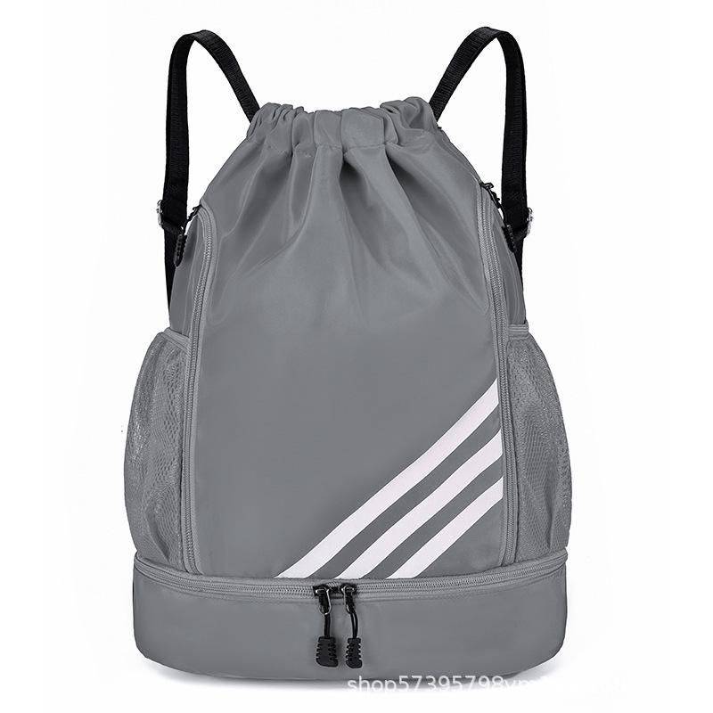 Large Capacity Drawstring Sports Backpack with Dry-Wet Separation for Basketball, Running, Mountaineering, and Swimming
